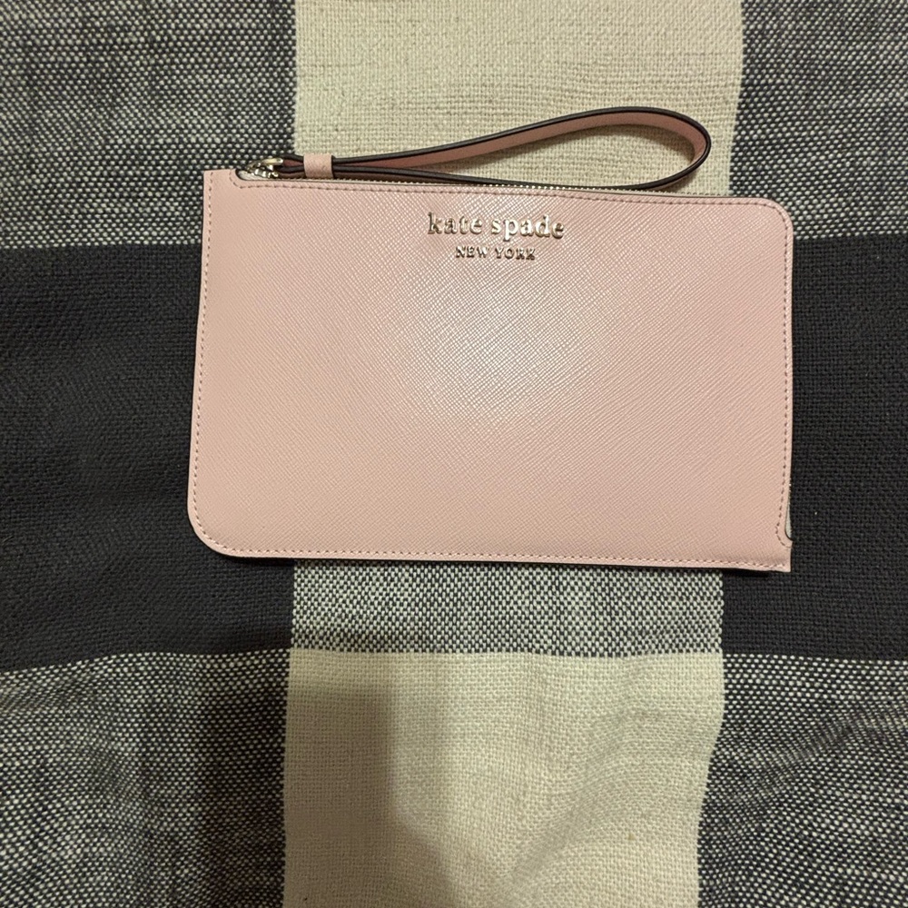 Kate Spade Blush Pink Saffiano Leather Wristlet